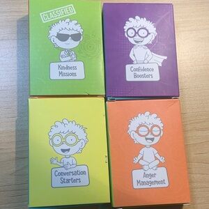 Set of 4 Open to joy possitive affirmations card for kids